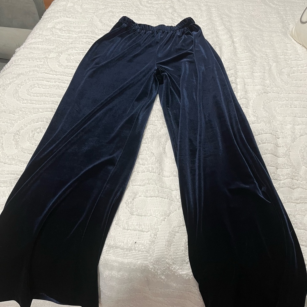 Elegant Navy Straight Leg Pants